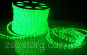 Светодиодный дюралайт LED-2W-100-240V (36 св. /м,  АС 220 В,  Зеленый) 